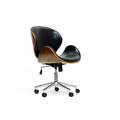 Baxton Studio Bruce Walnut And Black Modern Office Chair 96-4725